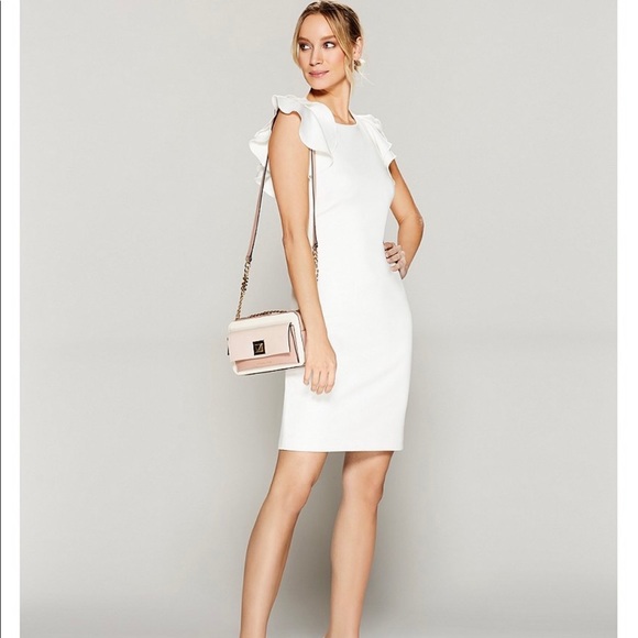 Tommy Hilfiger Dresses & Skirts - Tommy Hilfiger White Ruffle Sleeve Dress